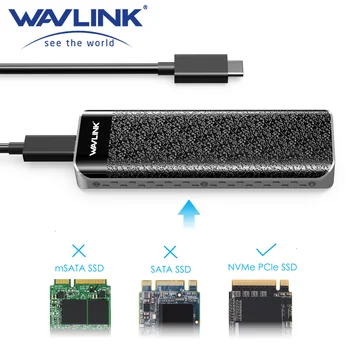 Портативный SSD-накопитель Wavlink M.2 NVMe PCIe, сертифицированный Intel Thunderbolt ™ 3 40 Гбит/с, Алюминиевый внешний 2 ТБ Для Windows и Mac OS