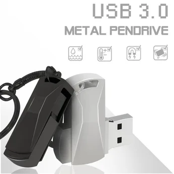 Мини-металлические USB-флешки 3,0 серебристого цвета, деловые подарки, карта памяти с пользовательским логотипом, флеш-накопитель, Водонепроницаемые устройства хранения данных 32 ГБ 64 ГБ