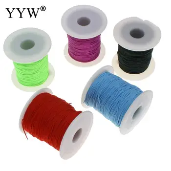Разноцветный Оптовый 1 мм рулон вощеного нейлонового шнура для изготовления браслетов и ожерелий, ювелирных изделий, нитей из нейлонового шнура 