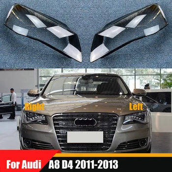 Для Audi A8 D4 2011 ~ 2013 Налобный фонарь Прозрачная крышка корпус фары объектив Заменить оригинальный абажур из оргстекла