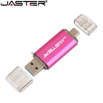 JASTER 2 в 1 USB Флэш-накопитель USB 3.0 OTG и Type-C USB 128 ГБ Флешка 64 ГБ 32 ГБ 16G Ручка Memory Stick Двойной тип C
