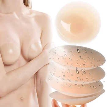 Многоразовые женские лепестки груди, поднимающие крышку соска, Невидимый клей для лепестков, без бретелек, без спинки, приклеивающийся к бюстгальтеру, силиконовые наклейки на грудь