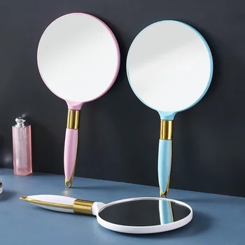 HD Зеркало для макияжа в европейском стиле, высококачественное Ручное косметическое зеркало высокого класса, Портативное косметическое зеркало с ретро-рисунком, инструмент для ухода за женской кожей