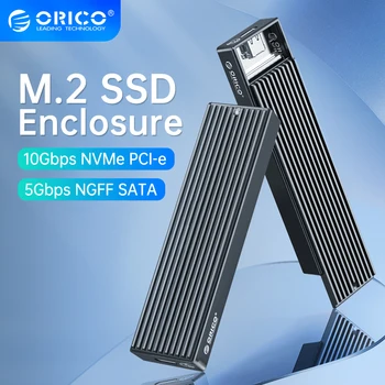 ORICO M2 SSD Case NVMe USB Type C Gen2 10 Гбит/с PCIe SSD Case M2 SATA NGFF 5 Гбит/с M.2 Корпус NVME Дисковая Коробка M.2 SSD Case