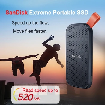 SanDisk100% Портативный Внешний PSSD 480GB 520MB/s Внешний жесткий диск USB 3.1 Type-C 1 ТБ 2 ТБ Твердотельный диск Для Настольного ноутбука
