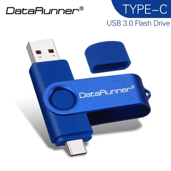 DataRunner 2 В 1 USB флэш-накопитель Type C 512 ГБ 256 ГБ 128 ГБ 64 ГБ 32 ГБ USB-накопитель 3,0 Высокоскоростной Флешки для устройства Type-C