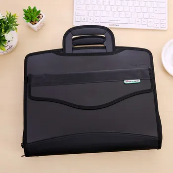 Черный холст формата А4, офисный расширяемый держатель для папок, органайзер, сумка для хранения канцелярских принадлежностей