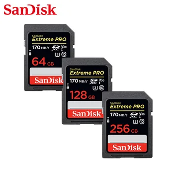SanDisk Ультра Оригинальная SD-карта 32 ГБ 95 М/с SDHC 64 ГБ 128 ГБ 256 ГБ 170 Мб/с SDXC Class10 Карта памяти sd C10 USH-1 Поддержка камеры